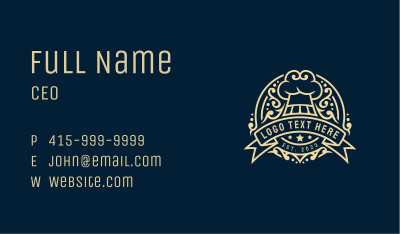 Chef Toque Cuisine Business Card Image Preview