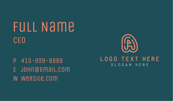 Business Tech Letter A Business Card Design Image Preview