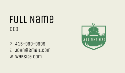 Grass Lawn Mower Maintenance Business Card Image Preview