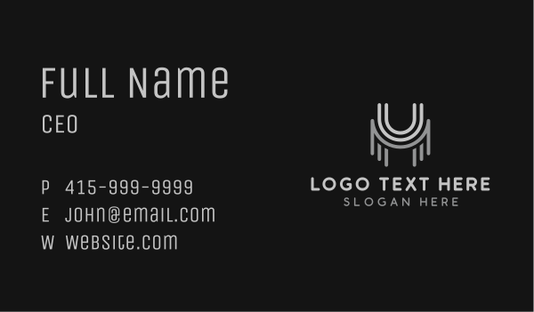 Generic Brand Letter UM Business Card Design Image Preview