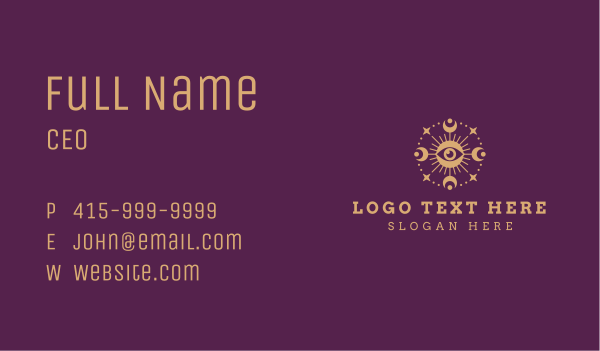 Boho Spiritual Eye Business Card Design Image Preview