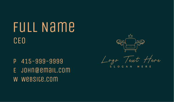 Luxury Sofa Furniture Business Card Design Image Preview