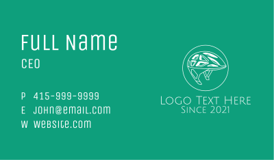 White Bike Helmet Business Card Image Preview