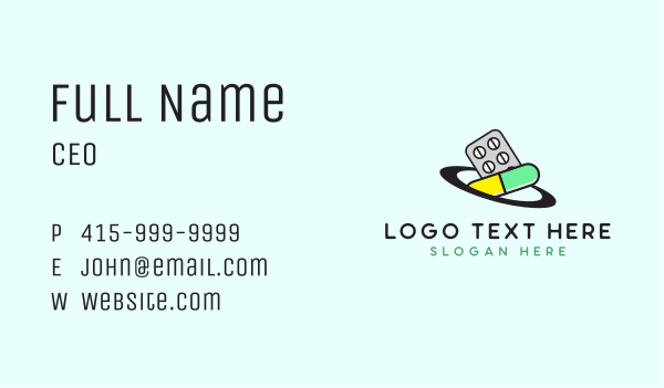 Capsule Drug Store Business Card Design Image Preview