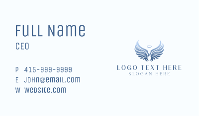 Angel Wings Halo Business Card Image Preview