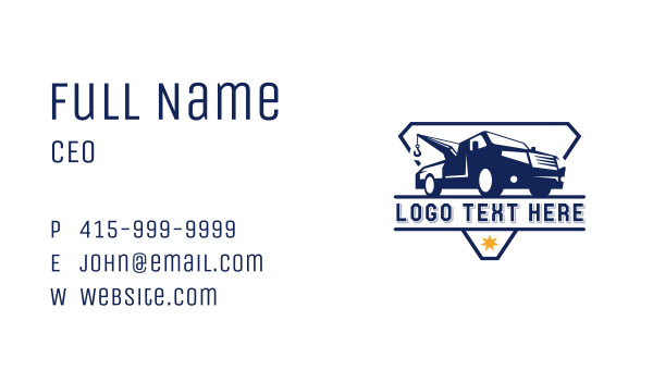 Trucking Freight Vehicle Business Card Design Image Preview