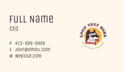 Cool Dog Sunglasses Business Card Image Preview