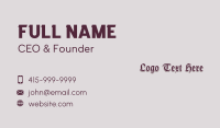 Gothic Business Wordmark Business Card Preview