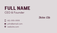 Gothic Business Wordmark Business Card Design