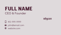 Gothic Business Wordmark Business Card Image Preview