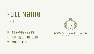 Royal Crown Lettermark Business Card Image Preview