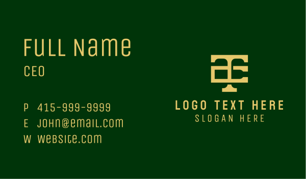 Corporate T & C Monogram Business Card Design Image Preview