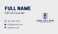 Blue Handyman Shield Business Card Image Preview