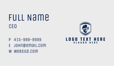 Blue Handyman Shield Business Card Image Preview