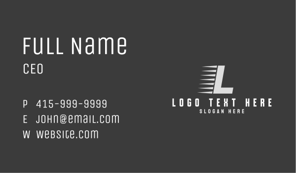 Speedy Transport Lettermark Business Card Design Image Preview