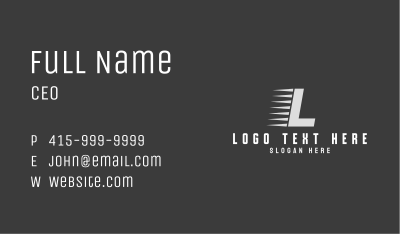 Speedy Transport Lettermark Business Card Image Preview
