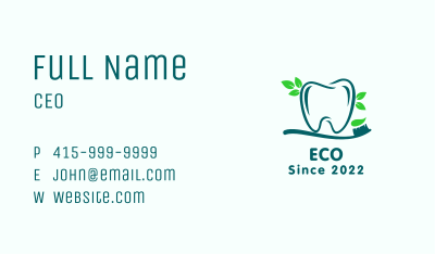 Eco Dental Toothbrush  Business Card Image Preview