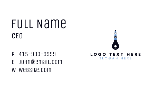 Guitar Light House Business Card Design Image Preview