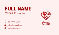 Red Love Karaoke  Business Card Image Preview