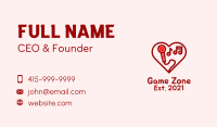 Red Love Karaoke  Business Card Design