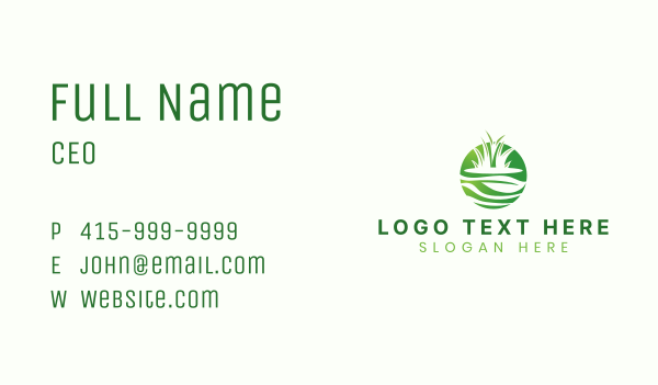 Grass Leaf Gardening Business Card Design Image Preview