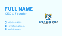 Cat Volleyball Mascot  Business Card Image Preview