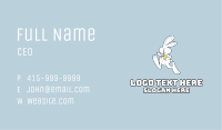 Easter Bunny Running Business Card Image Preview