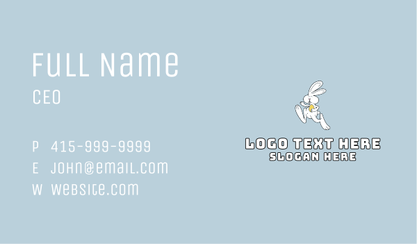 Easter Bunny Running Business Card Design Image Preview