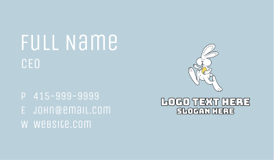Easter Bunny Running Business Card