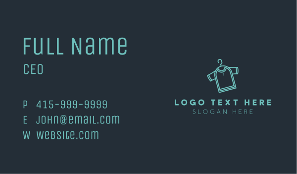 Tee Shirt Clothing Business Card Design Image Preview