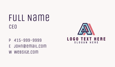 Creative Company Letter A Business Card Image Preview