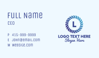 Blue Gradient Rope Letter Business Card Image Preview