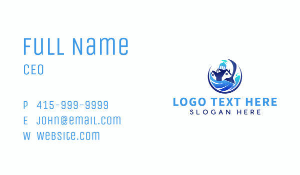 Broom Cleaning Sanitation Business Card Design Image Preview