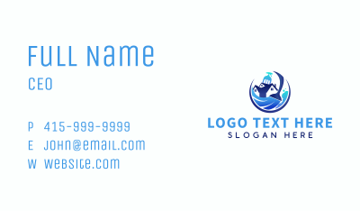Broom Cleaning Sanitation Business Card Image Preview