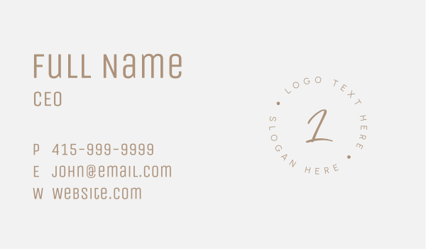 Gold Fashion Letter Business Card Design Image Preview