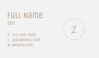 Gold Fashion Letter Business Card Image Preview