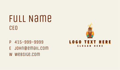 Tiki Totem Resort Business Card Image Preview