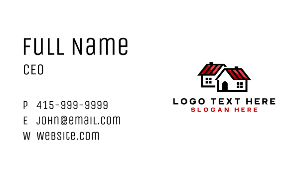 Roof House Maintenance Business Card Design Image Preview