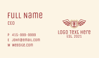 Piston Automotive Badge Business Card Image Preview