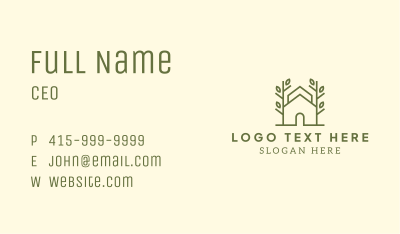 House Tree Plant Business Card Image Preview