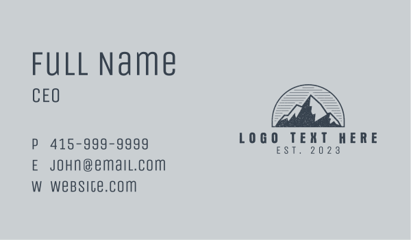 Rustic Mountain Summit  Business Card Design Image Preview