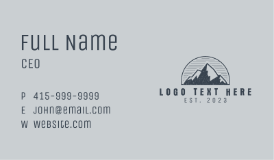 Rustic Mountain Summit  Business Card Image Preview