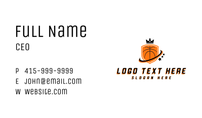 Basketball Shield Crown Business Card Image Preview
