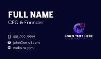 Gradient Fierce Lion Business Card Design