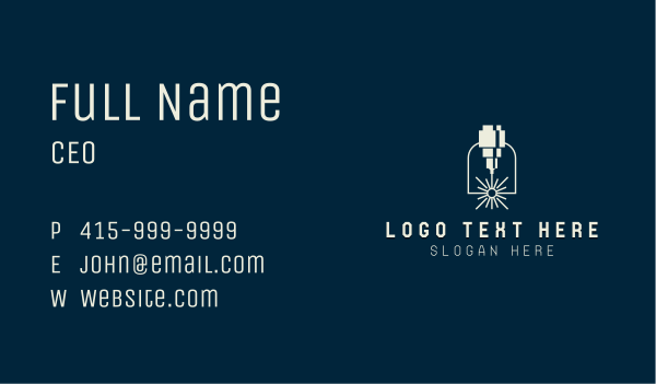 Industrial Laser Cutter Business Card Design Image Preview