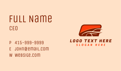 Red Sports Car Race Business Card Image Preview