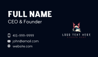 Samurai Horse Warrior Silhouette Business Card Image Preview