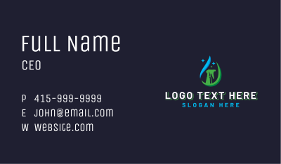 Spray Cleaning Droplet Business Card Image Preview