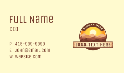 Desert Dunes Vacation Business Card Image Preview
