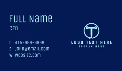 Tech Letter T Business Card Image Preview